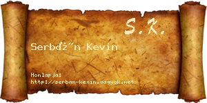 Serbán Kevin névjegykártya